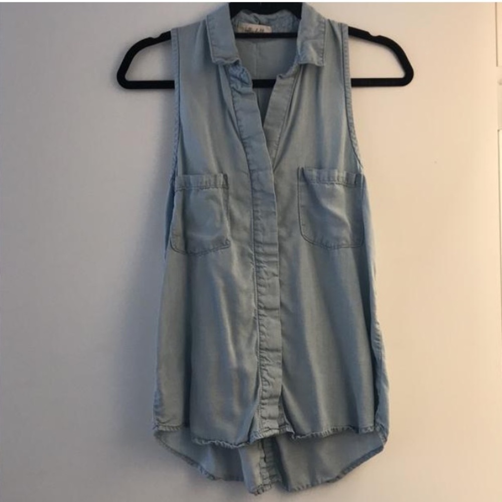 Bella dahl size small jean button down tank